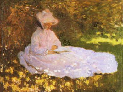 Claude Monet A Woman Reading Spain oil painting art